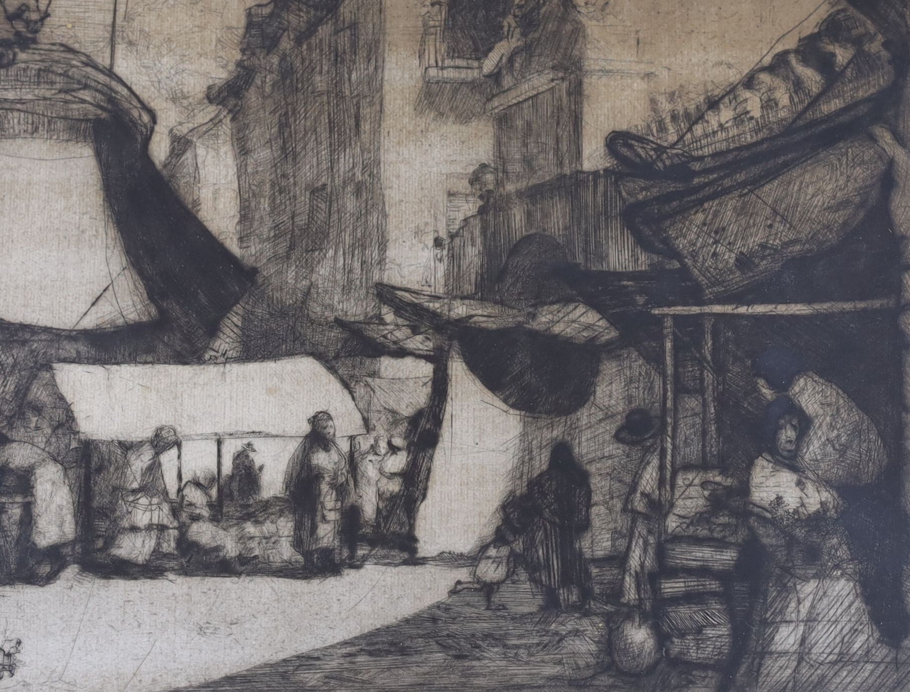 Anthony Gross (1905-1984), etching, 'Playa de San Hifonso - Madrid', signed and dated 1927, 24 x 32cm